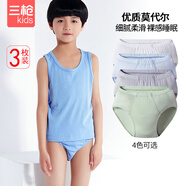 三槍?zhuān)═HREEGUN）男童內褲小男孩莫代爾a類(lèi)純色 學(xué)生中大童短褲兒童三角褲夏季薄款 白色（優(yōu)質(zhì)柔滑莫代爾） 3條 130 適合重40-50斤|高114-125