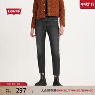 Levi's【特價(jià)來襲】李維斯女士老錢風(fēng)美式復(fù)古休閑cleanfit牛仔褲 灰黑色 27 (30)