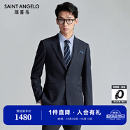 報喜鳥(niǎo)西服套裝男士西裝【澳洲綿羊毛】輕商務(wù)正裝時(shí)尚上班西裝西褲套裝 藏青-標準-單開(kāi) 48 A(175/96) /請備注腰圍或褲子