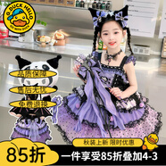 G.DUCKKIDS庫洛米衣服女童兒童連衣裙夏季洛麗塔公主裙生日裙子春秋圣誕服裝 吊帶裙+發(fā)箍 夏季 140 建議身高130-140cm9-10歲