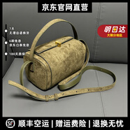 MOSPOKE輕奢品牌真皮包包女包車(chē)靜媛同款單肩包斜挎包女韓國(guó)小眾復(fù)古手提磨砂綠色大號(hào)