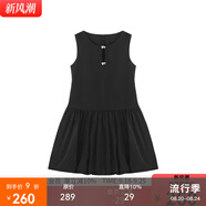 fano studios范洛2025夏季新款金屬蝴蝶結(jié)無袖款連衣裙設(shè)計感顯瘦蓬蓬裙短裙女 黑色 S