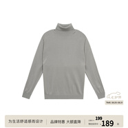 BODYDREAM含羊毛中性風(fēng)高領(lǐng)毛衣男冬季貼身打底毛線衣黑色針織衫 星空灰 XL