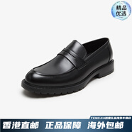 萊爾斯丹（le saunda）商務(wù)低幫圓頭休閑男鞋樂(lè)福鞋4TM61402 黑色 BKL 40