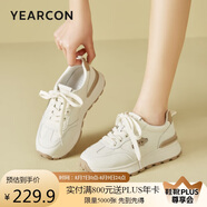 意爾康女鞋德訓(xùn)板鞋戶外運動跑步春款單鞋休閑鞋子 49882W 米/杏單 38