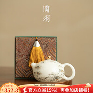 陶羽璞玉冰種玉瓷竹子西施壺家用陶瓷泡茶壺單壺會(huì )客功夫茶具禮盒送禮 冰種玉瓷西施壺金鑲玉竹[禮盒裝]