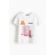 H&M【The Cure治療樂隊(duì)】HM女裝T恤夏季印花棉質(zhì)合身版短袖1235222 白色_The_Cure XL 170_116_