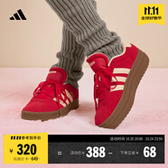 adidas「T頭鞋」VL COURT BOLD厚底增高休閑板鞋德訓(xùn)鞋女阿迪達(dá)斯   淺猩紅/暖香草色   36.5