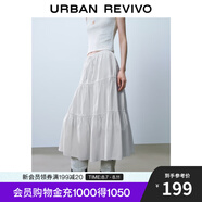 UR2025夏季新款女裝時尚休閑甜美蝴蝶結系帶半裙UYY550026 淡藍 M