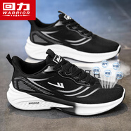 上?；亓\動(dòng)鞋男鞋2025新款秋季透氣男士休閑鞋軟底輕便減震跑步鞋子 黑灰 42 標準尺碼正常拍