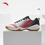 安踏極光羽毛球鞋男女緩震回彈耐磨透氣健身跑步運動(dòng)低幫訓練羽毛球鞋 純凈白/經(jīng)典紅/基礎黑-2 39