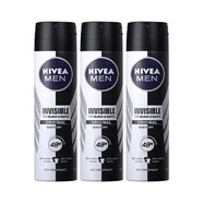 妮維雅（NIVEA）男士黑白出眾爽身氣霧 150ml*3男士專用