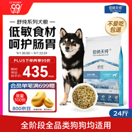 伯納天純舒純系列全價(jià)狗糧三文魚(yú)配方犬糧低敏成犬幼犬主糧12kg/24斤