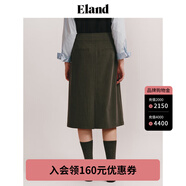 ELAND衣戀氣質(zhì)A字型長款百褶裙 深灰色(17)D/Grey S 160