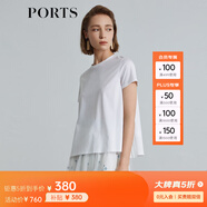 PORTS寶姿 春夏新品短袖簡(jiǎn)約上衣SL8N024WCC027 天際白 M