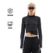 UPON PRO 都市線(xiàn) 秋季新品曜石黑異質(zhì)拼接腰包式截短T恤 曜石黑 Obsidian black M