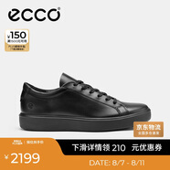 愛步（ECCO）25年早秋新款牛皮輕奢經(jīng)典休閑板鞋 柔酷60周年525464 黑色40