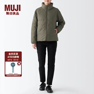 無(wú)印良品（MUJI）女式 便攜式 立領(lǐng)羽絨夾克羽絨服外套冬季女裝女款外衣 煙熏綠色 XL （165/92A）