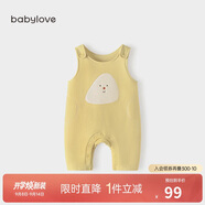 babylove寶寶背帶褲春秋外穿連體褲超萌可愛(ài)休閑長(cháng)褲洋氣嬰兒褲子