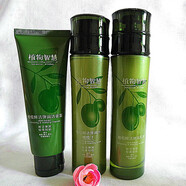 植物智慧【官方】橄欖鮮活彈潤水乳液眼霜面霜護膚套補水緊致保濕雅格麗白 3件套 潔面+水+乳液