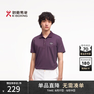勁霸男裝（K-Boxing）勁霸男裝春夏時(shí)尚休閑百搭T恤Polo衫FTCE2330紫灰S