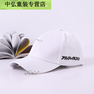 優(yōu)沐晨?jī)和羟蛎弊有蓍e帽男童街舞鴨舌帽女童爵士帽軍訓(xùn)迷彩 白色棒球帽