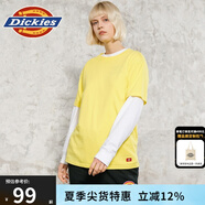 dickies 純棉短袖T恤 情侶男女同款 純色休閑百搭 DK007093 牛油黃 XL