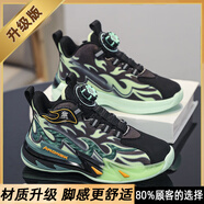 百麗希駱梵（BORSNKOIN）品牌兒童籃球鞋男童運動(dòng)鞋2025夏秋新款皮面防水中大童跑步鞋防滑 6029-1綠色-皮面防水升級版 32 碼內長(cháng)20.2CM