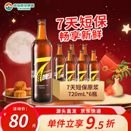 泰山啤酒（TAISHAN） 8度7天泰山原漿啤酒720mL*6瓶原漿 源頭直發(fā) 中秋節(jié)送禮