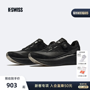 蓋世威（K·SWISS）跑鞋男女25夏季透氣新款百搭透氣耐磨防滑情侶款運(yùn)動(dòng)鞋減震鞋9469 006-純黑/槍灰 40 男