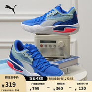 彪馬（PUMA）【趙繼偉同款】緩震防滑透氣實(shí)戰(zhàn)籃球鞋男女撞色拼接運(yùn)動鞋195634 藍(lán)色-藍(lán)綠色-05 40