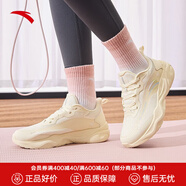安踏牛奶糖女鞋有氧運動(dòng)鞋綜合訓練鞋女夏季輕便減震健身鞋子女 淺米白-2 40 (250mm)