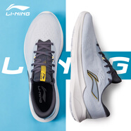 李寧（LI-NING）男鞋跑步鞋男子輕逸新款軟彈舒適網(wǎng)面透氣反光運(yùn)動(dòng)鞋 曙灰色-2 39