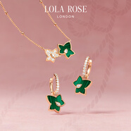 LOLA ROSE羅拉玫瑰常青藤項鏈新款雙葉寶石項鏈女士項鏈女生日禮物女