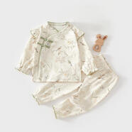 凡不了嬰兒分體套裝純棉春秋款女寶國潮韓版四季衣服新生兒內衣套裝a類(lèi) 16894-喜上枝頭 80 碼8-16月