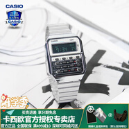 卡西歐（CASIO） 男表女表卡西歐手表男女情侶表學(xué)生時(shí)尚運動(dòng)表太陽(yáng)能雙顯電子表 CA-500WE-7BDF時(shí)尚銀黑 可計算器