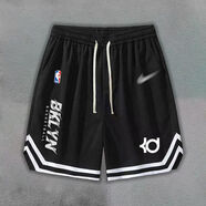 NBA CARES-NIKE美式短褲男夏季潮流籃球褲子寬松跑步訓練過(guò)膝五分褲 N勾BK杜蘭特【實(shí)戰黑斜紋】 XS 【7-17斤】