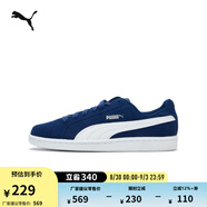 彪馬（PUMA）復(fù)古休閑黑白薄底板鞋男女款經(jīng)典百搭運(yùn)動(dòng)鞋SMASH 361730 深藍(lán)色-白-20 38