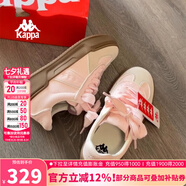 KAPPA卡帕女鞋厚底滑板鞋子女2025秋季新款運動(dòng)休閑鞋軟底德訓鞋小粉鞋 奶茶粉 36