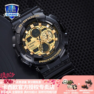 卡西歐（CASIO）【七夕禮物】男手表G-SHOCK黑武士悟空黑金潮流時(shí)尚運(yùn)動(dòng)電子表 GA-140GB-1A1閃光暗金-全國聯(lián)保