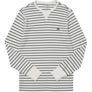 Tommy Hilfiger條紋品牌Logo圓領(lǐng)長袖T恤男款白色 白色 S
