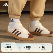 adidas「T頭鞋」VL COURT 2.0復(fù)古休閑板鞋德訓(xùn)鞋阿迪達(dá)斯輕運(yùn)動(dòng)   乳白色/棕褐色   40