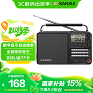 山水（SANSUI）M36老人全頻收音機(jī)老年人充電插卡迷你藍(lán)牙音箱便攜隨身聽FM調(diào)頻廣播音響音樂(lè)播放器黑色