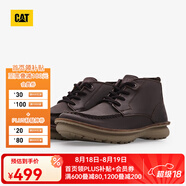 CAT卡特工裝靴男士馬丁靴防滑厚底戶外英倫風(fēng)牛皮靴子P725410N3EDC17 深褐 44