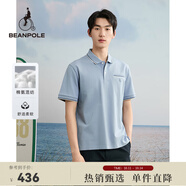 beanpole夏季男士日常多色休閑舒適通勤簡(jiǎn)約商務(wù)POLO衫T恤 天藍(lán)色 S 170/88A