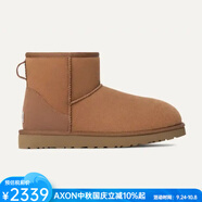 UGG男士雪地靴棉鞋加厚中筒靴戶外雪地棉羊毛襯里防寒保暖秋冬季新款 栗棕色chestnut 46 美碼13