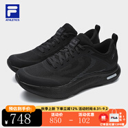 斐樂(lè )（FILA）官方男鞋NUVOLE JOG路跑鞋2025夏柔云健步鞋運動(dòng)鞋 駿馬黑-BB 40