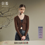 日著(zhù)RIZHUO【商場(chǎng)同款】套頭衫毛針織衫2024夏季新亞麻蝴蝶紗網(wǎng)衫 梅棕 L