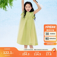 巴拉巴拉女童無袖連衣裙2024夏季網紗拼接甜美全棉蕾絲裙子潮208224111037
