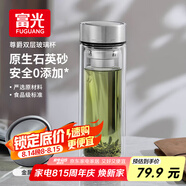 富光尊爵玻璃杯 男女士雙層水杯 高硼硅玻璃 304茶隔杯子泡茶杯400ml